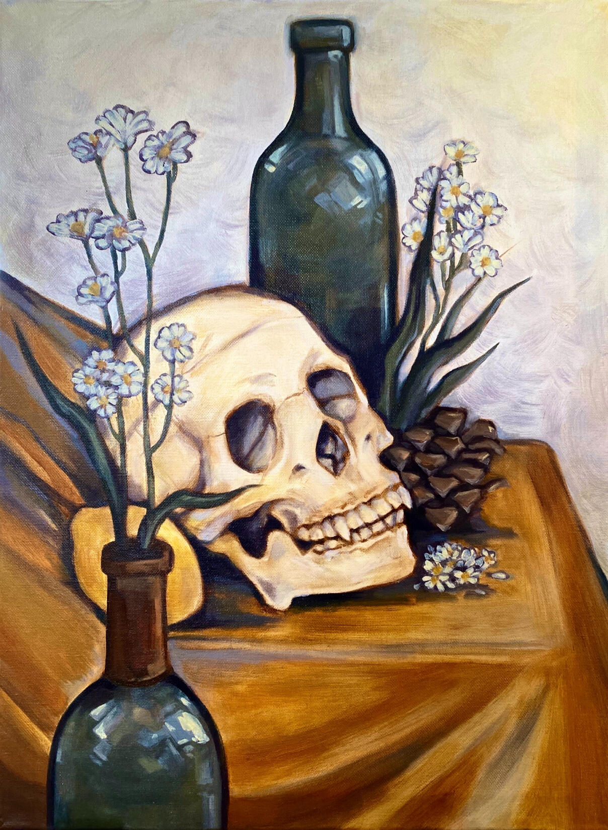 Vampyre Skull Study. Oil on canvas. 2023.