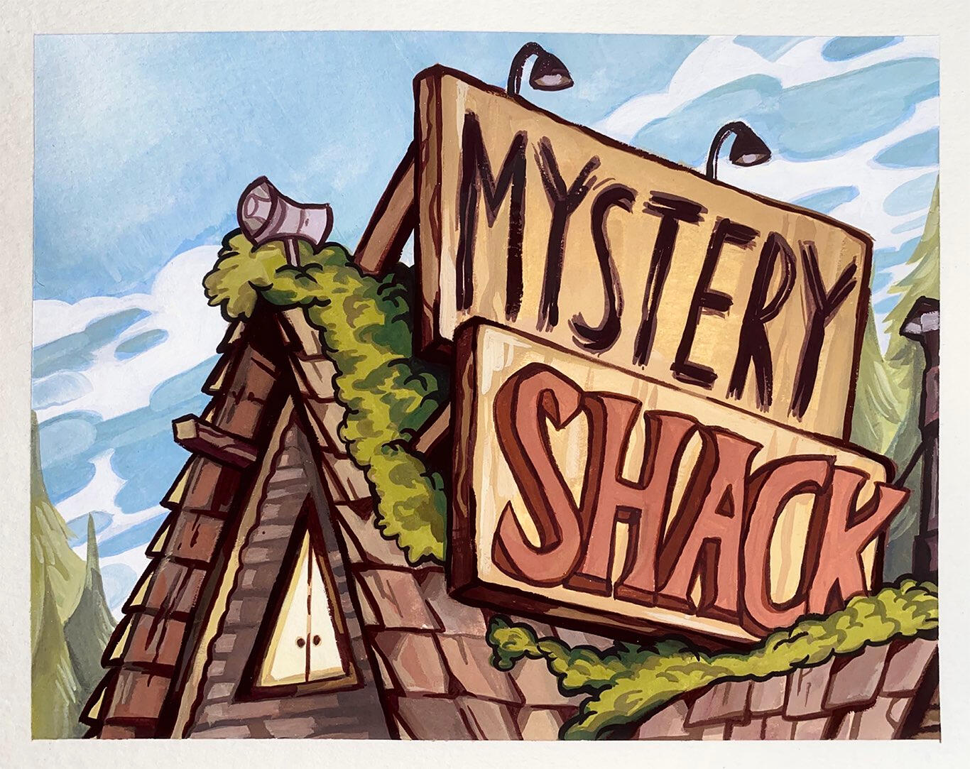 Mystery Shack. Gouache. 10x8in. 2022.