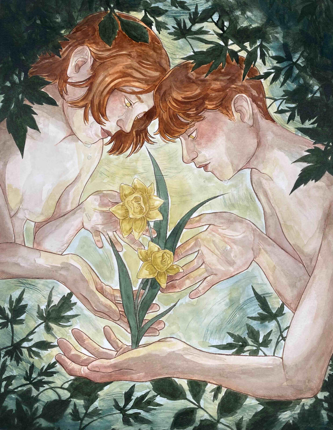 Self Reflection. Watercolor. 2024.