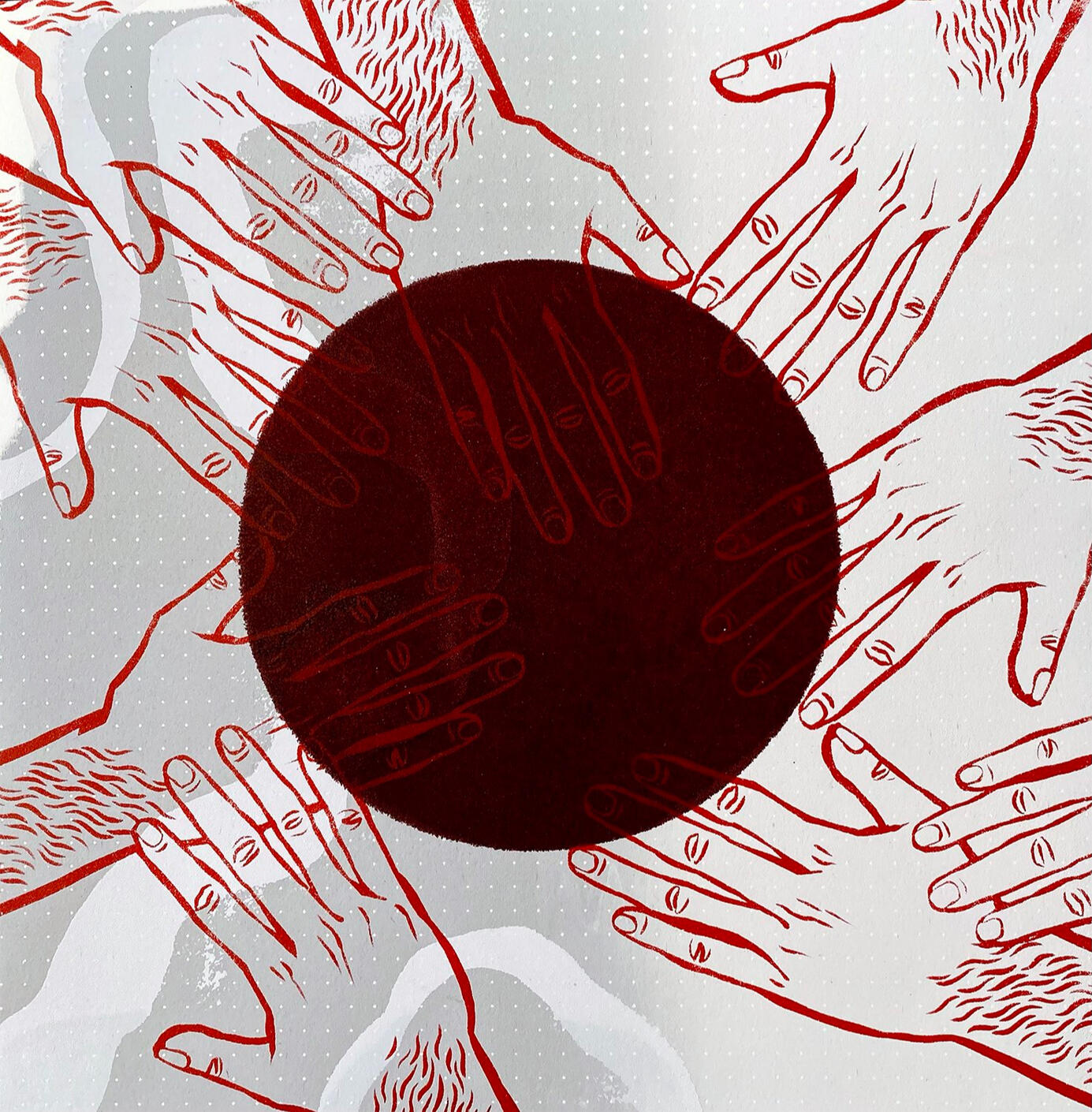 Hidden Underneath. Screen-print. 10x10in. 2022.