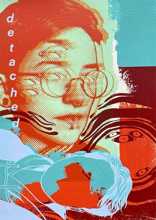 Detached. Screen-print. 2022.