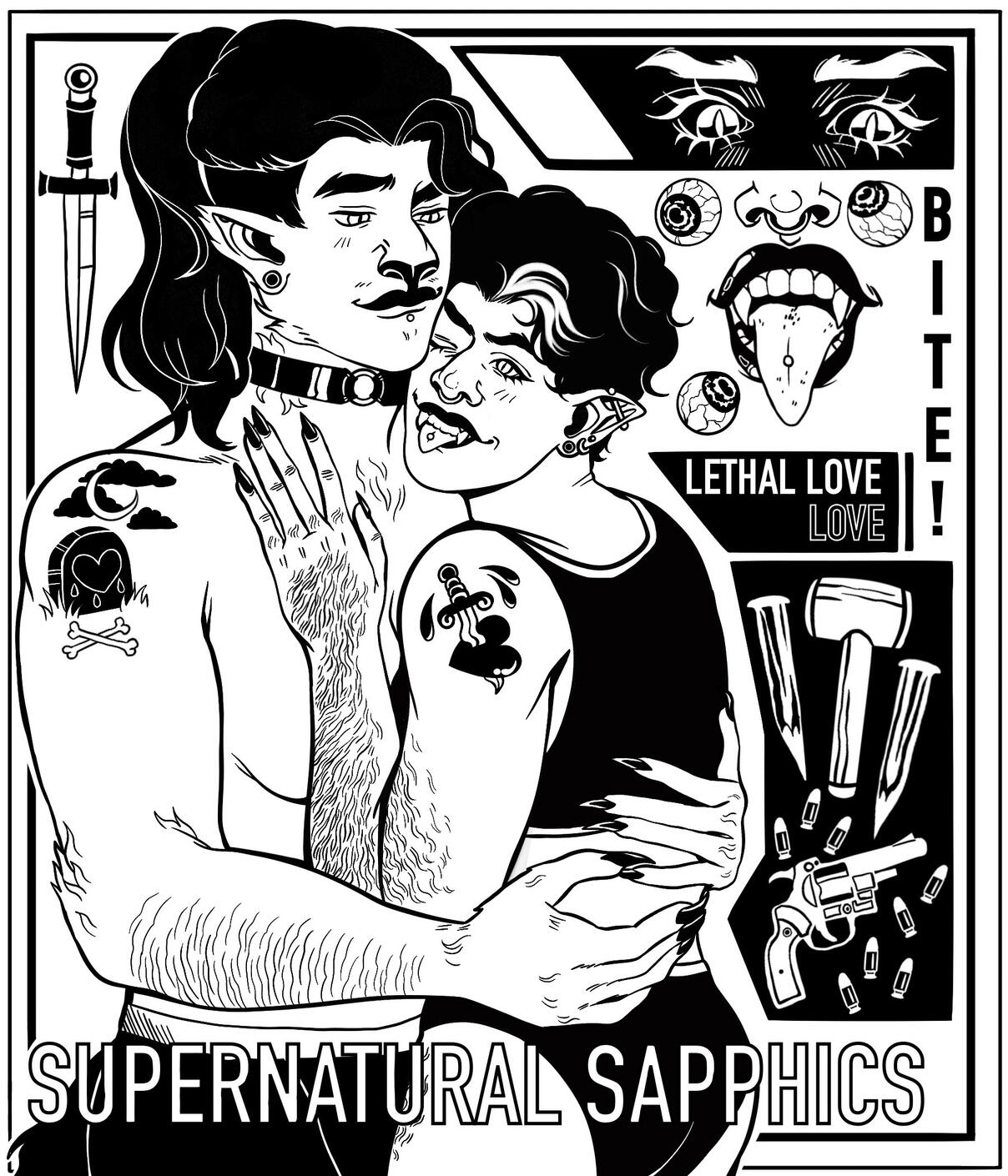 Supernatural Sapphics. Screen-print. 8x10. 2021.